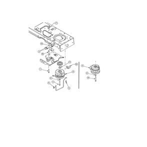 Power Take-Off (Pto) System Diagram and Parts List for  Cub Cadet Lawn Tractor